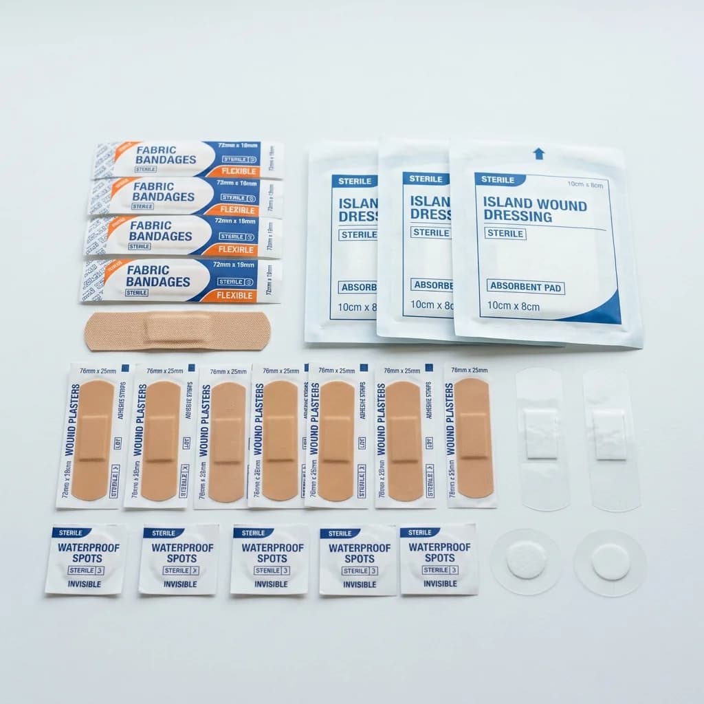 Medical wound dressings, plasters and adhesive products
